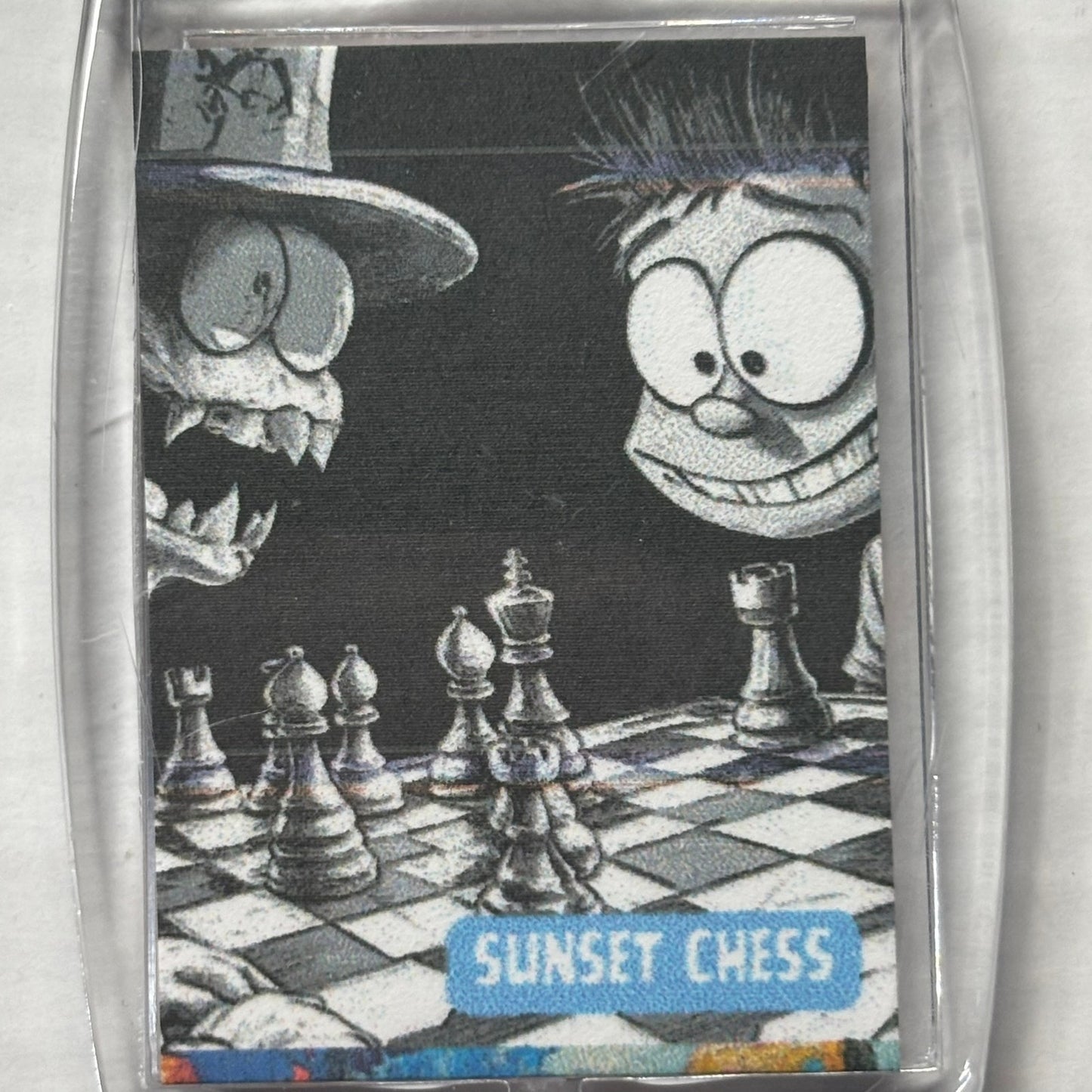 Cartoon Bros - Chess  Photo Keychain