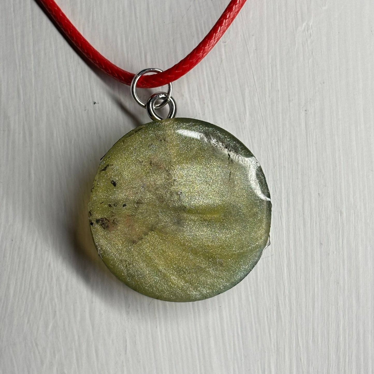 Swamp Green Knight - Handmade Resin Chess Necklace