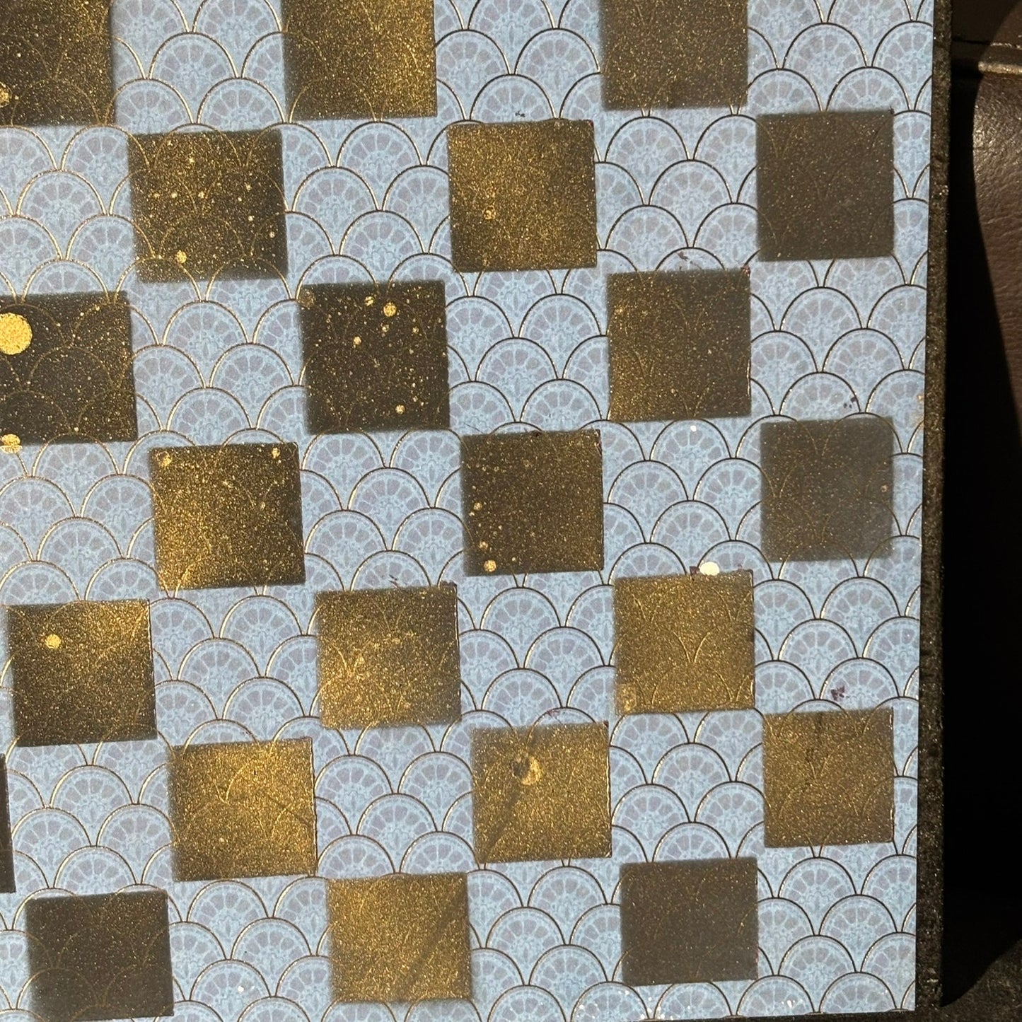 Vintage Blue Mist - Scrapbook Chess Board