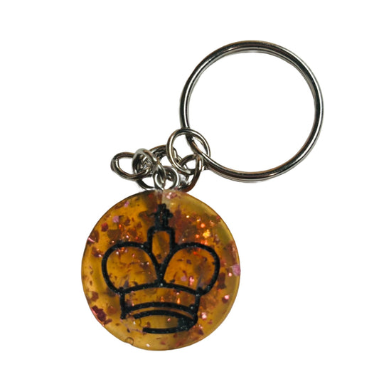 Royal Amber King - Handmade Resin Keychain