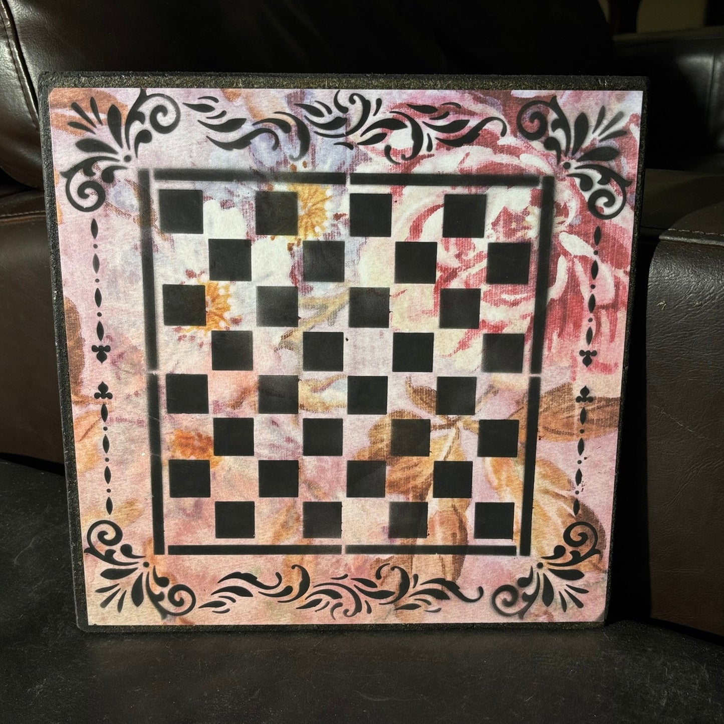 Splendid Pink - Scrapbook Chess Board