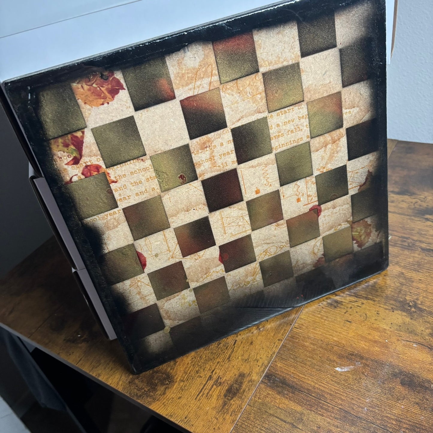 Vintage Gold - Resin Coated Chess Board