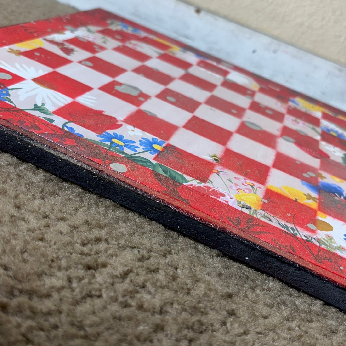 Red Butterflies - Scrapbook Chess Board