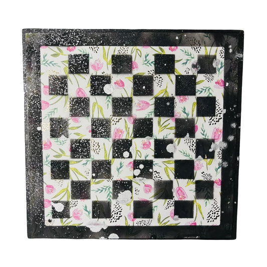 Simple Flowers - Scrapbook Chess Board