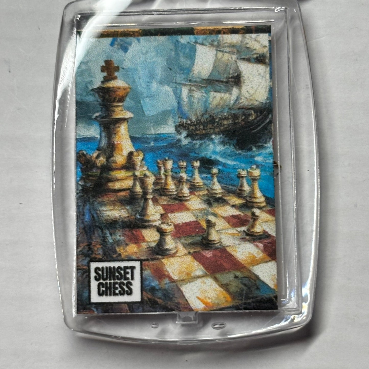 Boat Side - Chess  Photo Keychain
