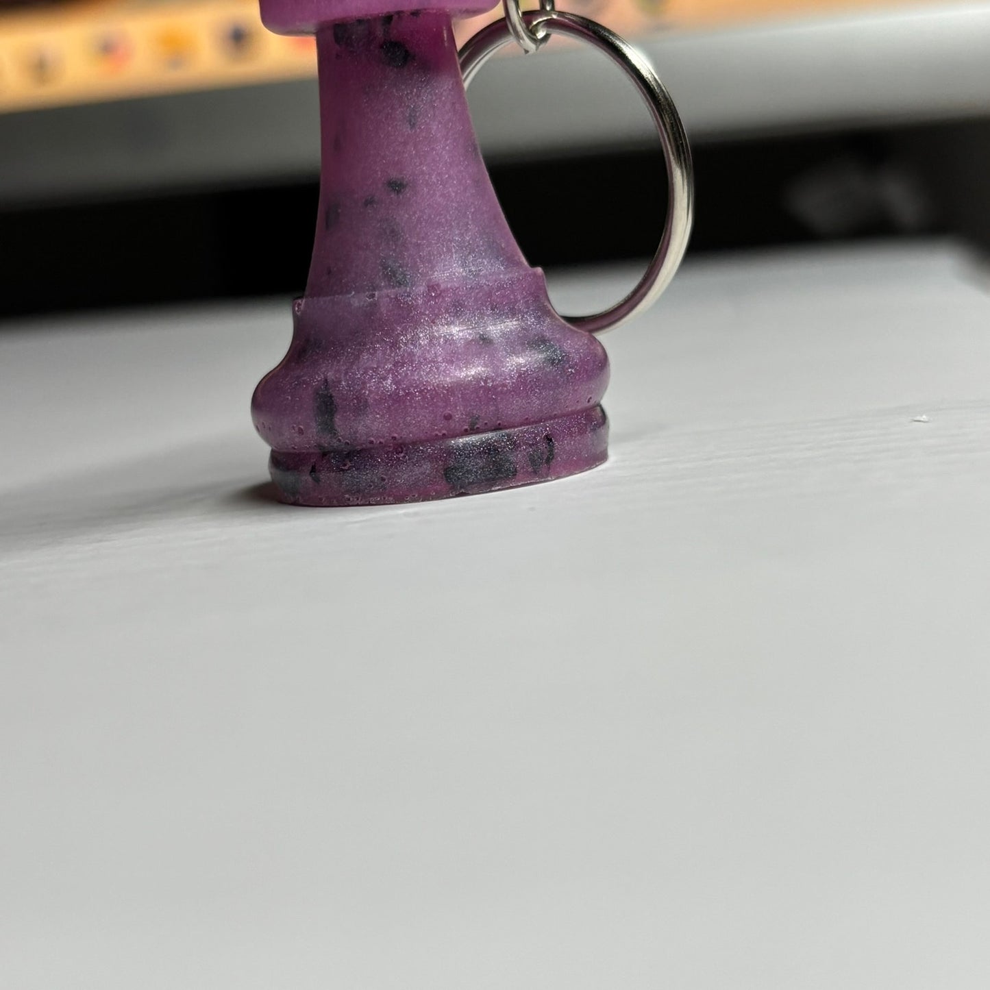 Spotted Purple Queen - Handmade Resin Keychain