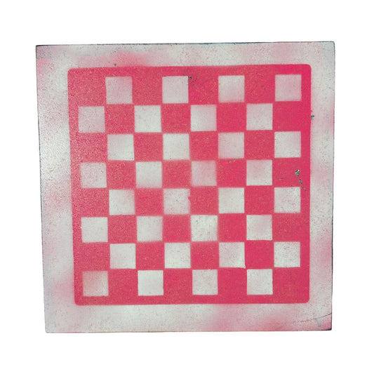Pink & White - Painted Chess Board