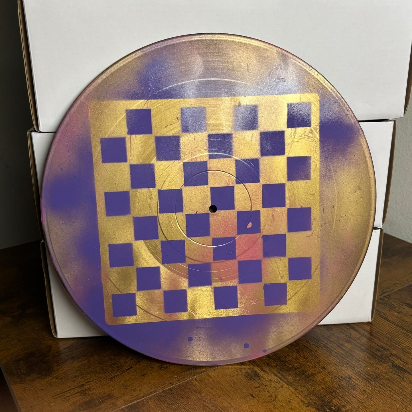 Purple & Gold - Vinyl Chess Board