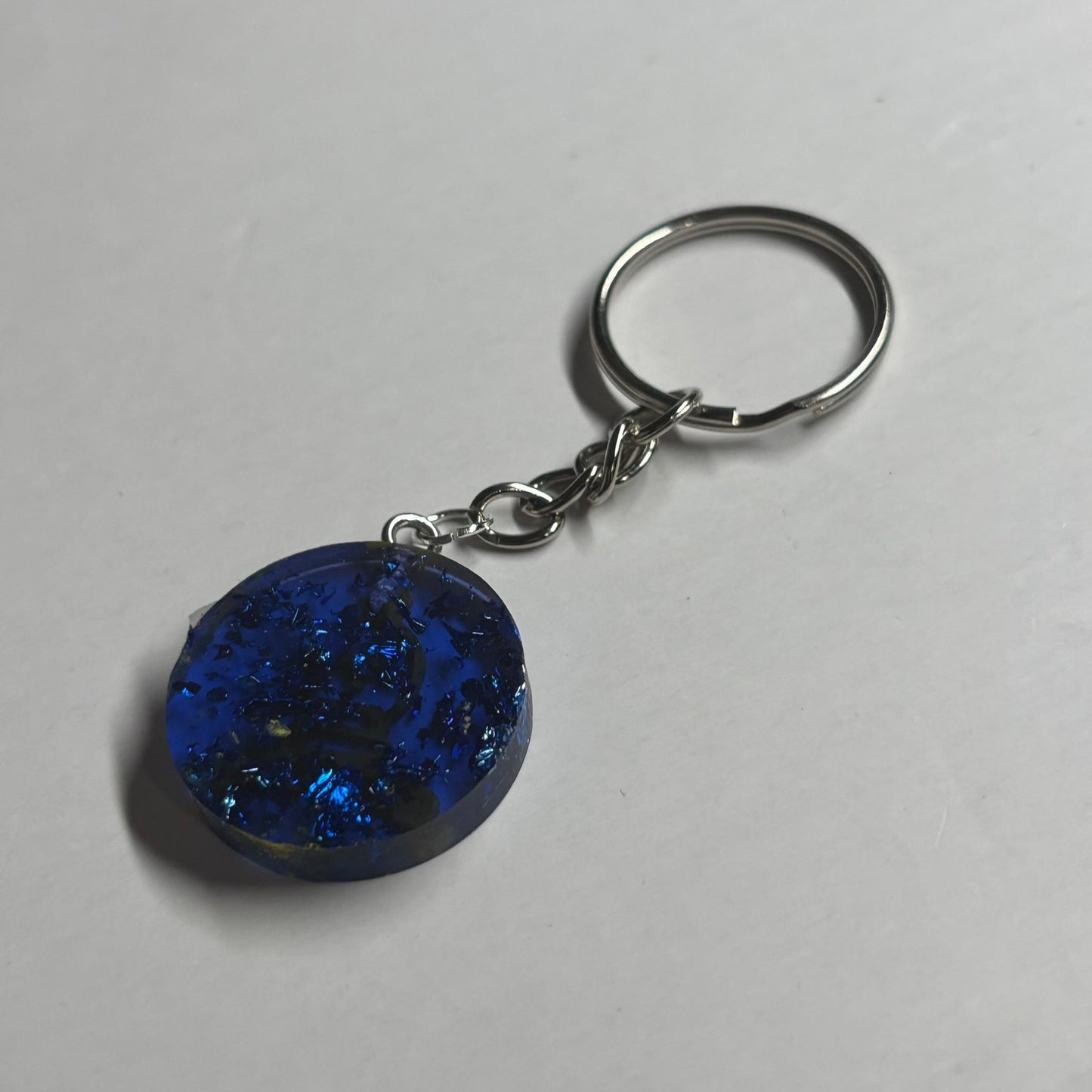 Blue Yellow Bishop - Handmade Resin Keychain