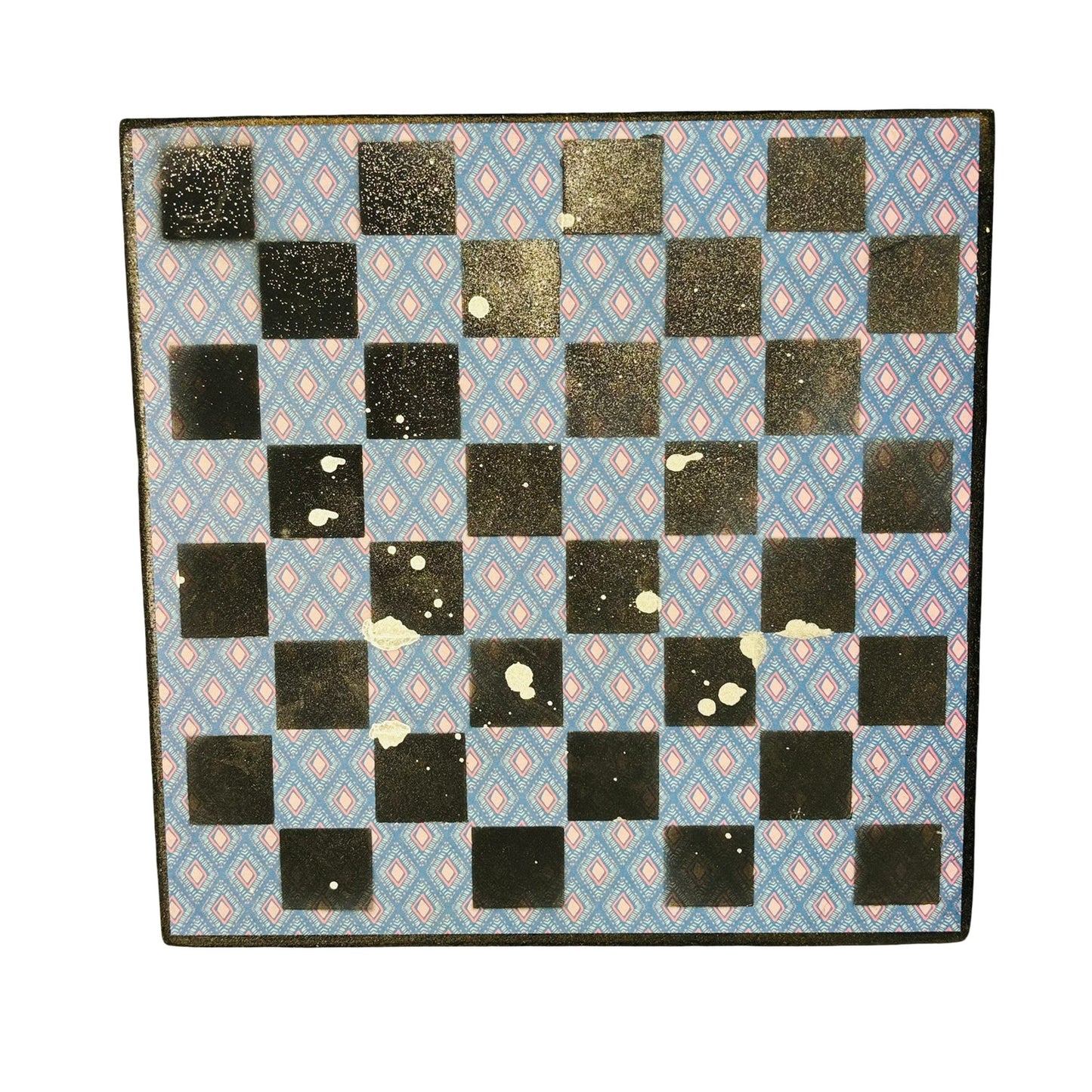 Simple Blue & Pink - Scrapbook Chess Board