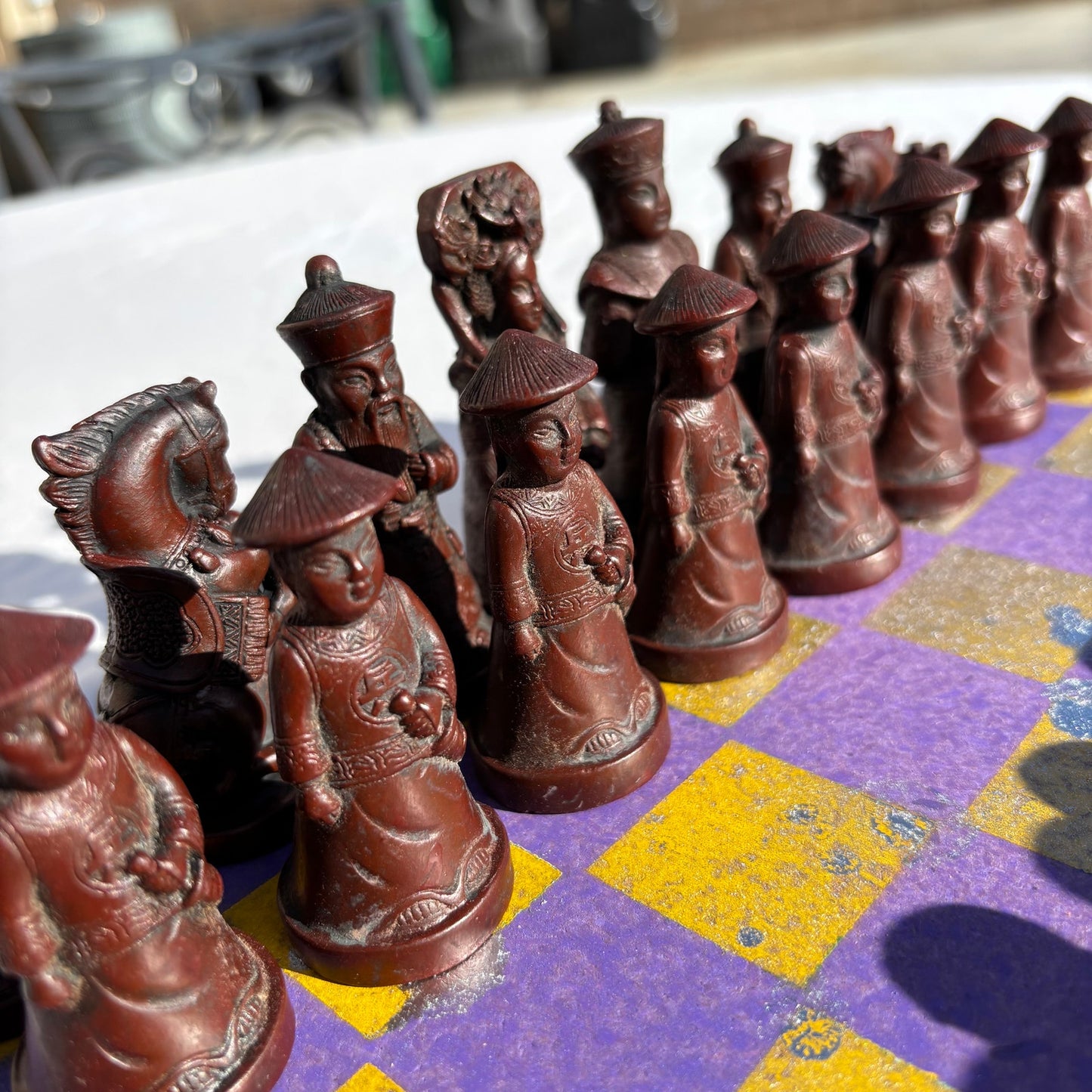Purple & Yellow - Chinese Edition Chess Set