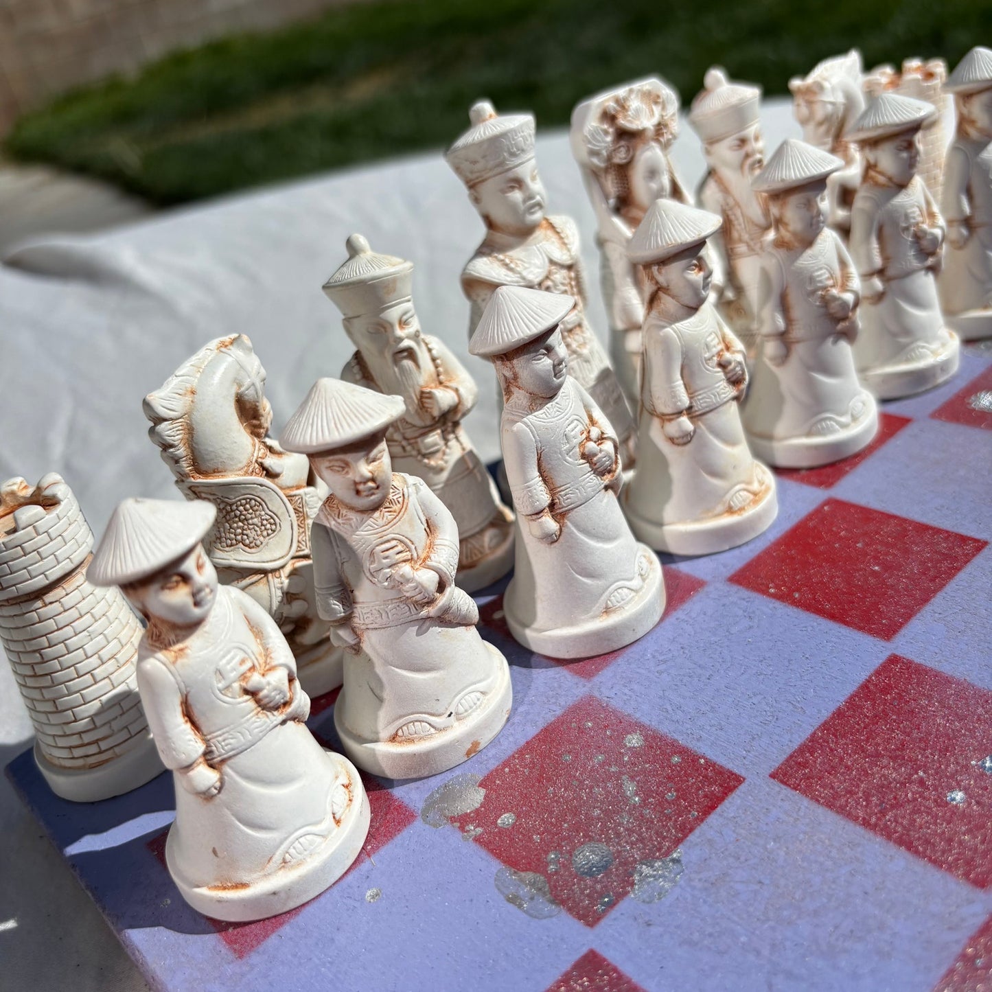 Purple & Red - Chinese Edition Chess Set
