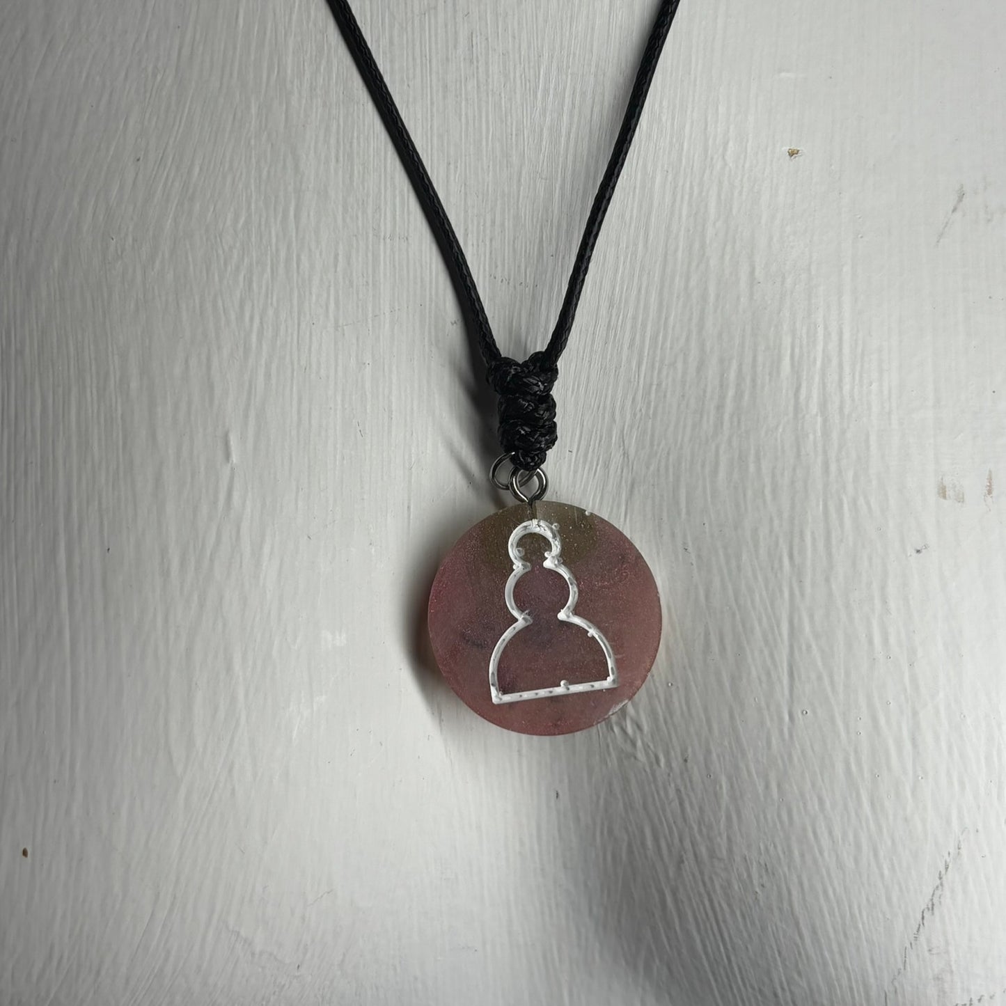 Sunset Pawn - Handmade Resin Chess Necklace