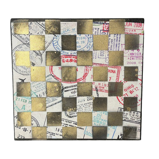 Postcard Pattern - Scrapbook Chess Board