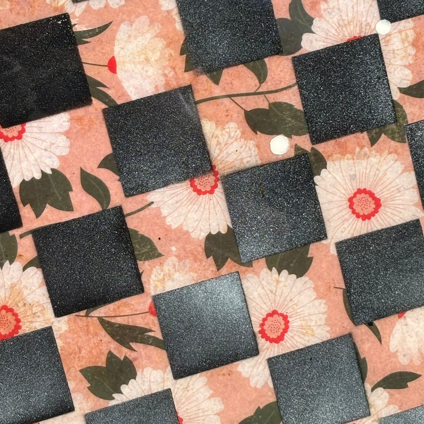 Black & Peach Pink - Resin Coated Chess Board