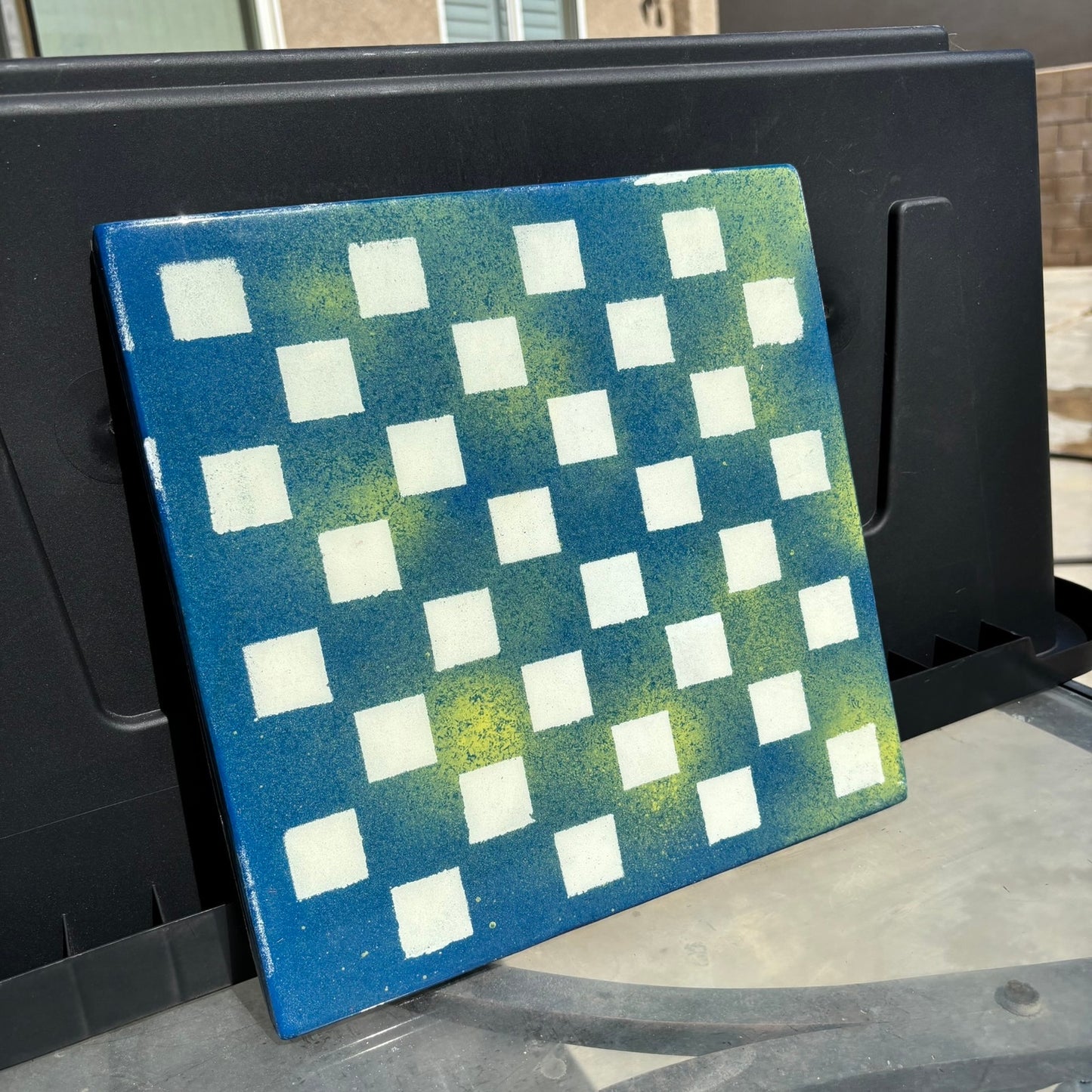 Lush Blue - Resin Coated Chess Board
