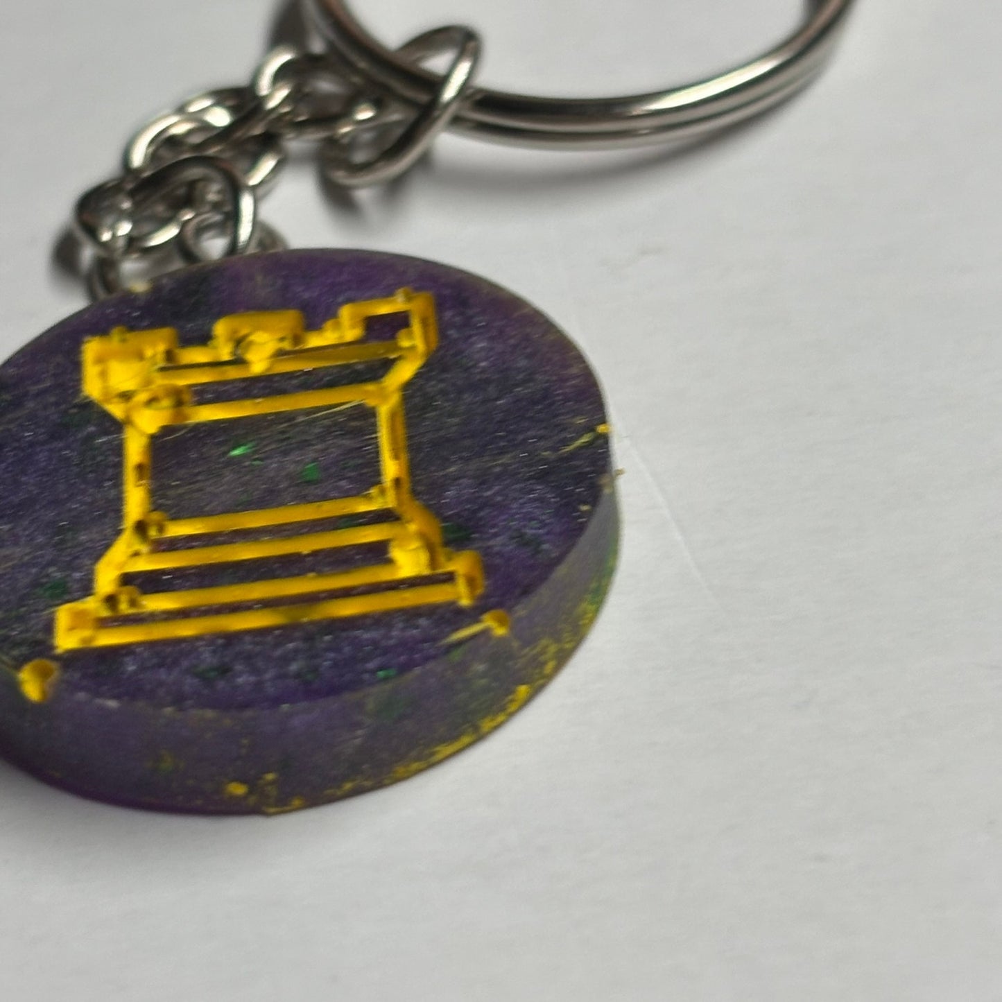 The Laker Rook - Handmade Resin Keychain - Flat Edition
