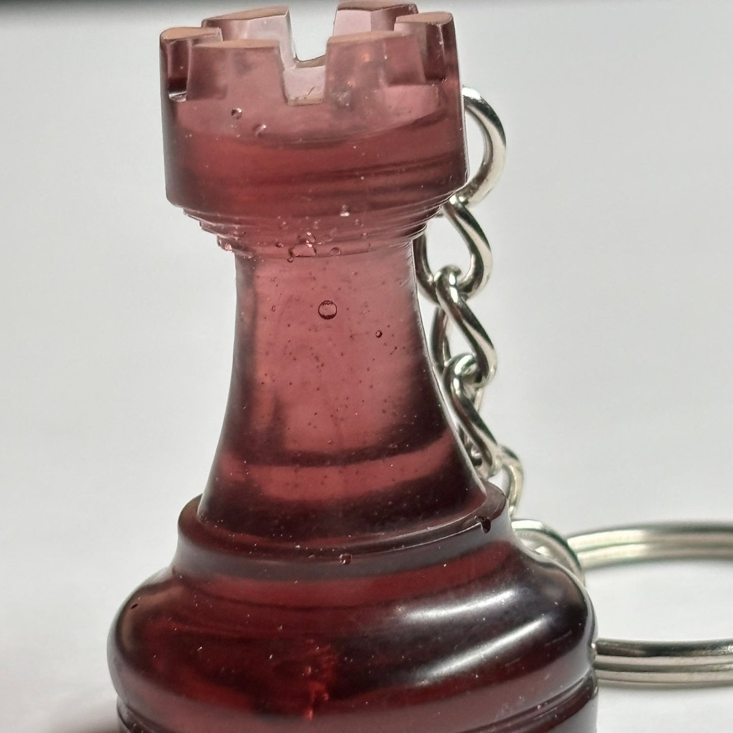 Translucent Violet Rook - Handmade Resin Keychain