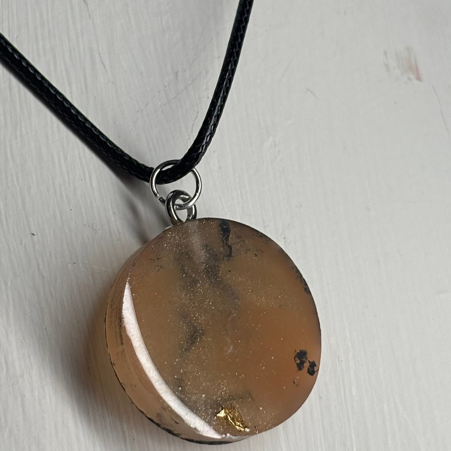 Rust Pawn - Handmade Resin Chess Necklace