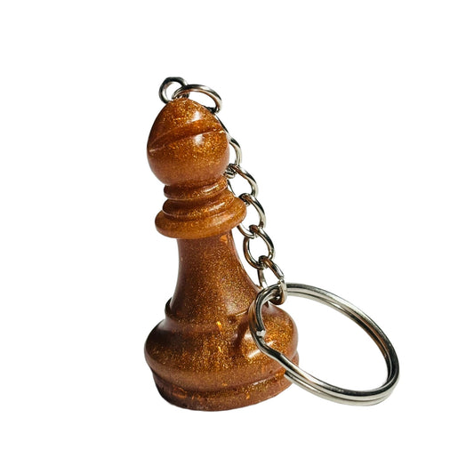 Bronze Bishop - Handmade Resin Keychain