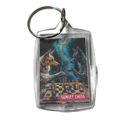 Space Dogs - Chess  Photo Keychain