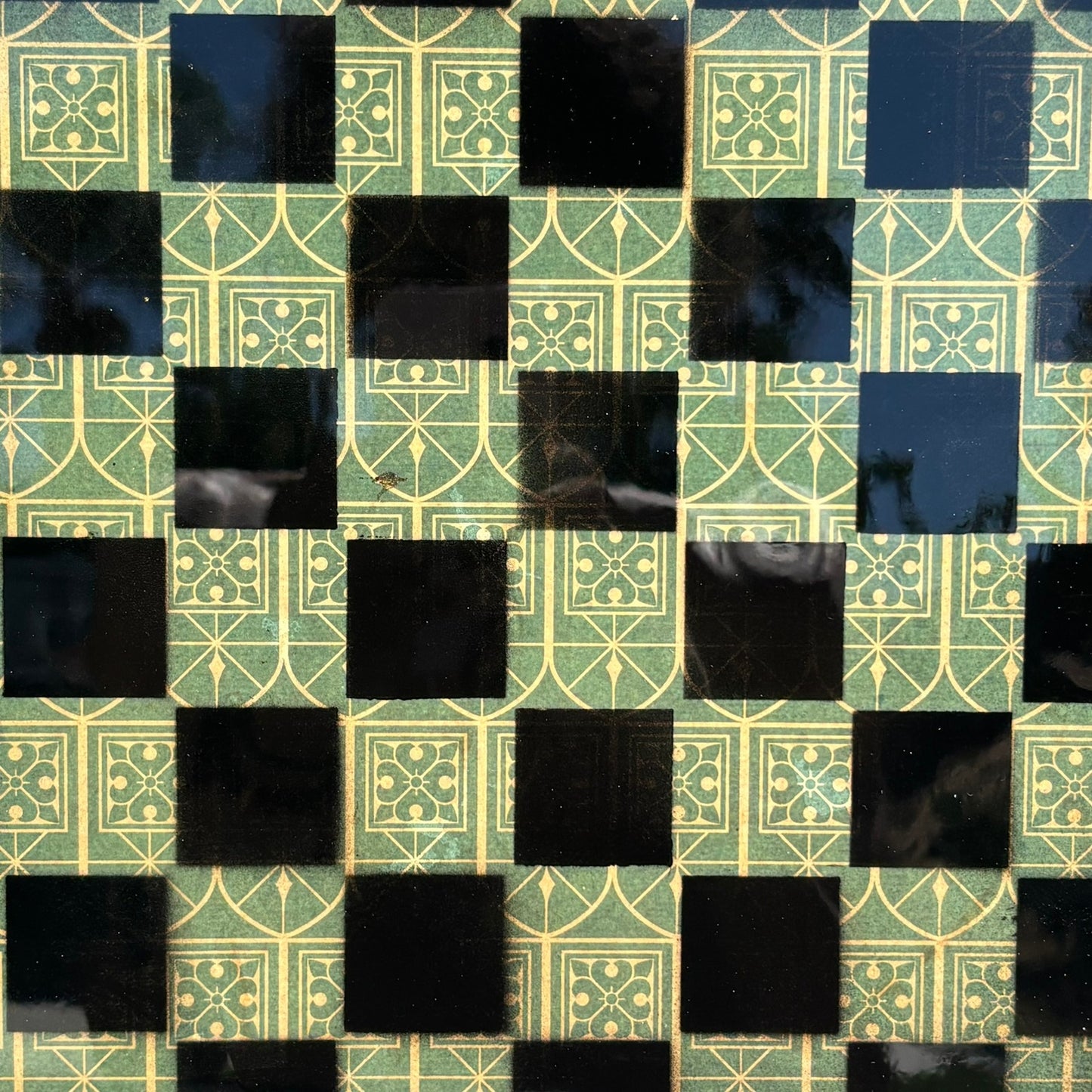 Green Royal - Resin Coated Chess Board