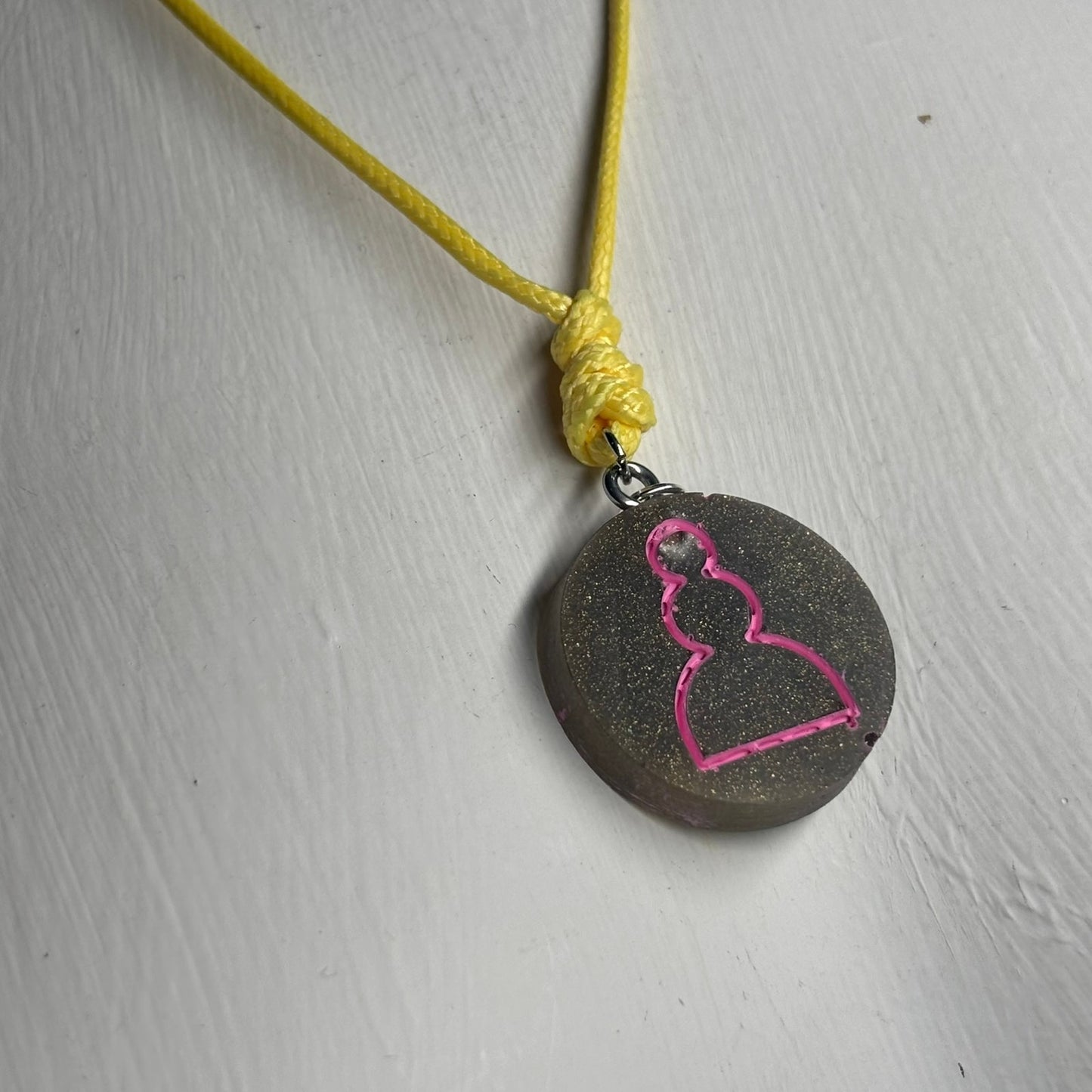 Mystic Green Pawn - Handmade Resin Chess Necklace