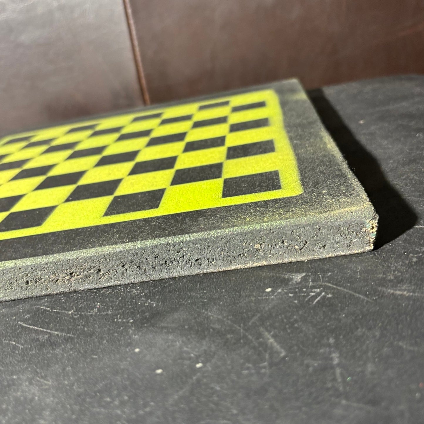 Green & Black - Painted Chess Board