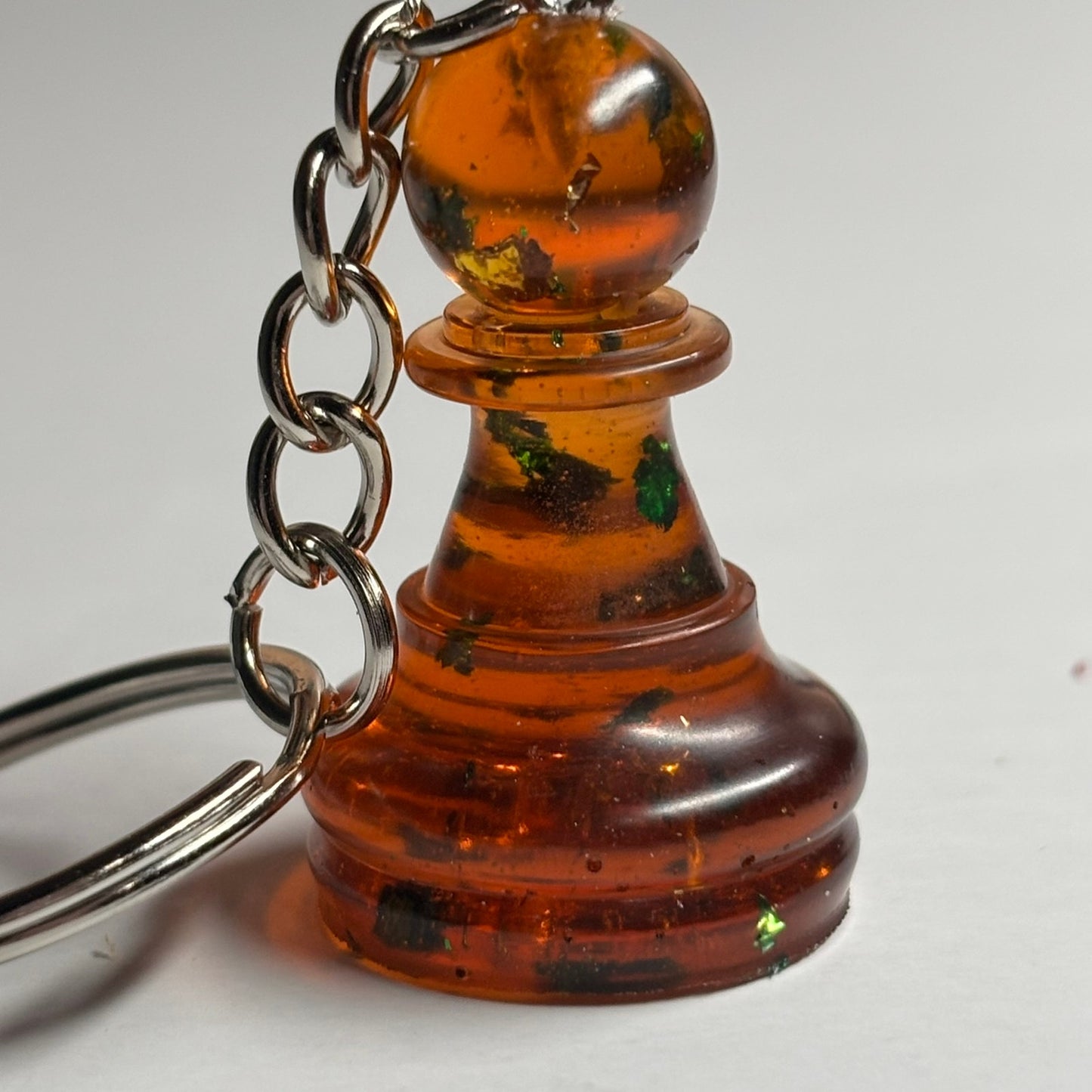 Ember Colored Pawn - Handmade Resin Keychain