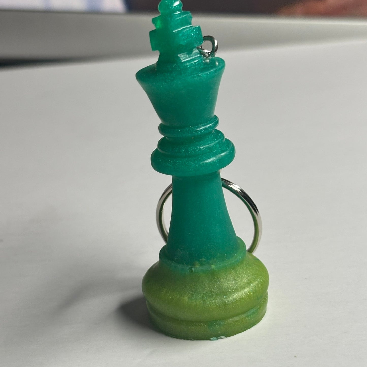 Green King - Handmade Resin Keychain