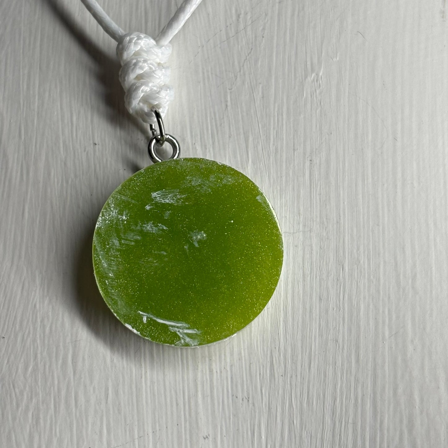 Green Queen - Handmade Resin Chess Necklace