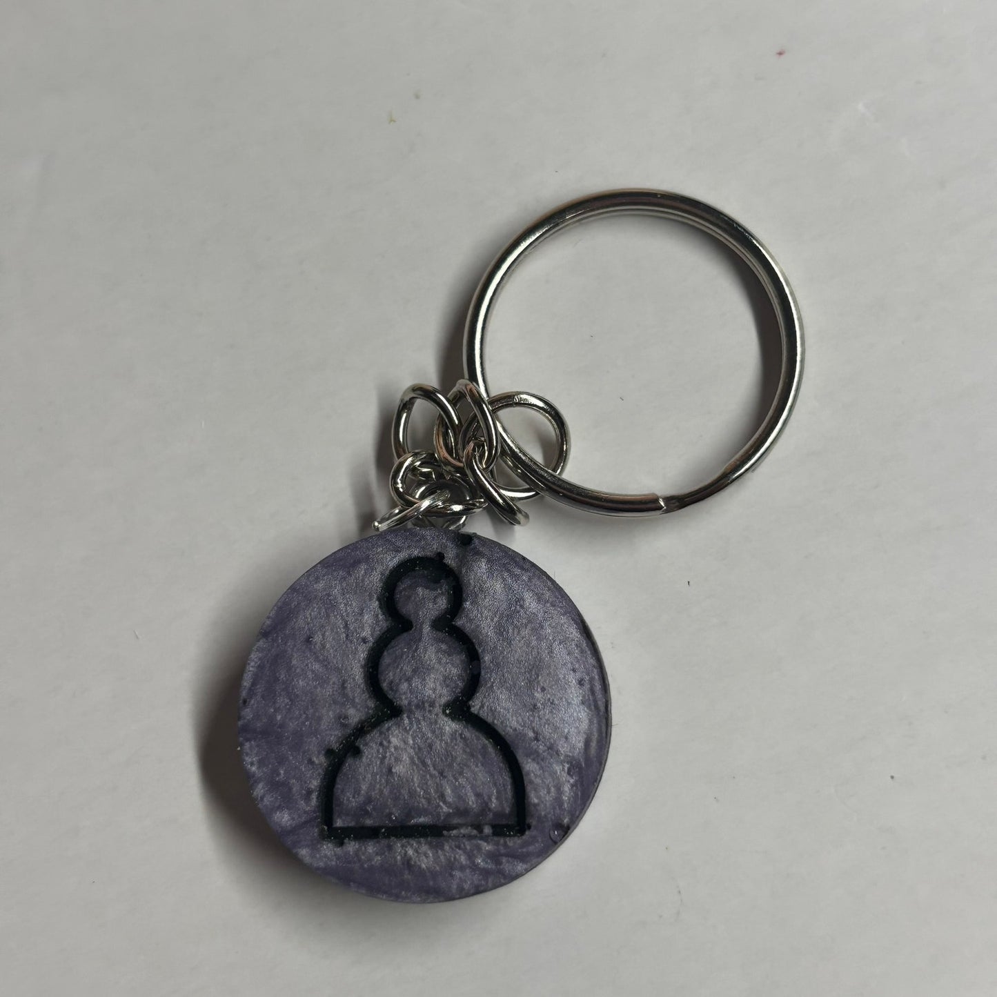 Midnight Purple Pawn - Handmade Resin Keychain