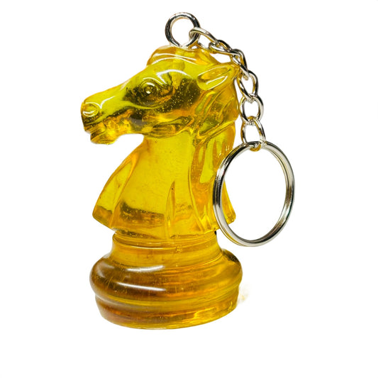 Yellow Supreme Knight - Handmade Resin Keychain - Large Edition