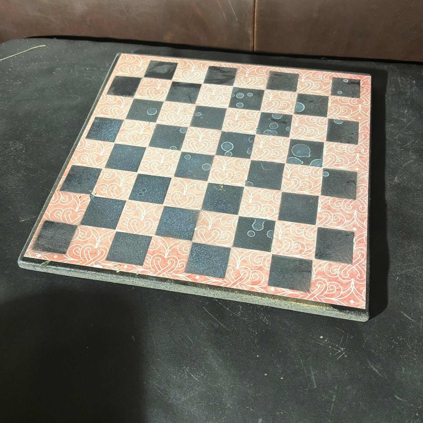 Peach Cream - Scrapbook Chess Board