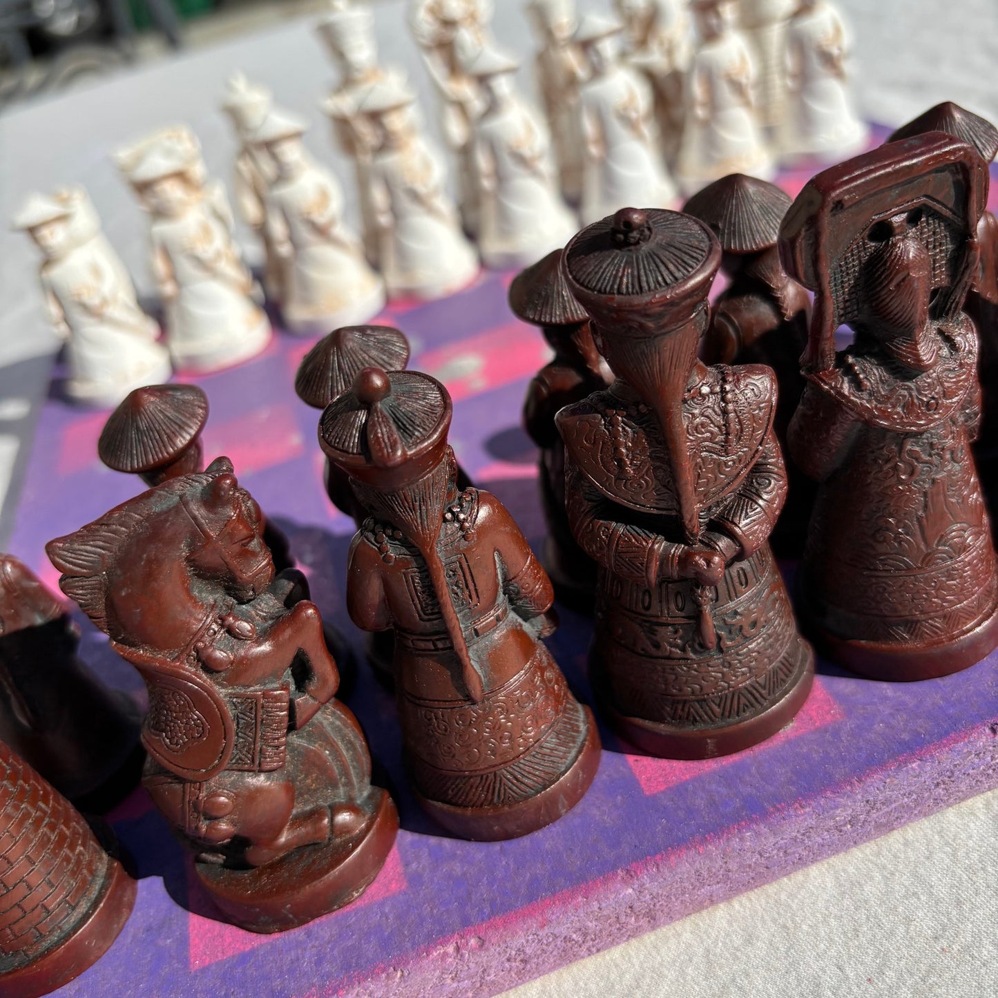 Purple Pink Chrome Drip - Chinese Edition Chess Set