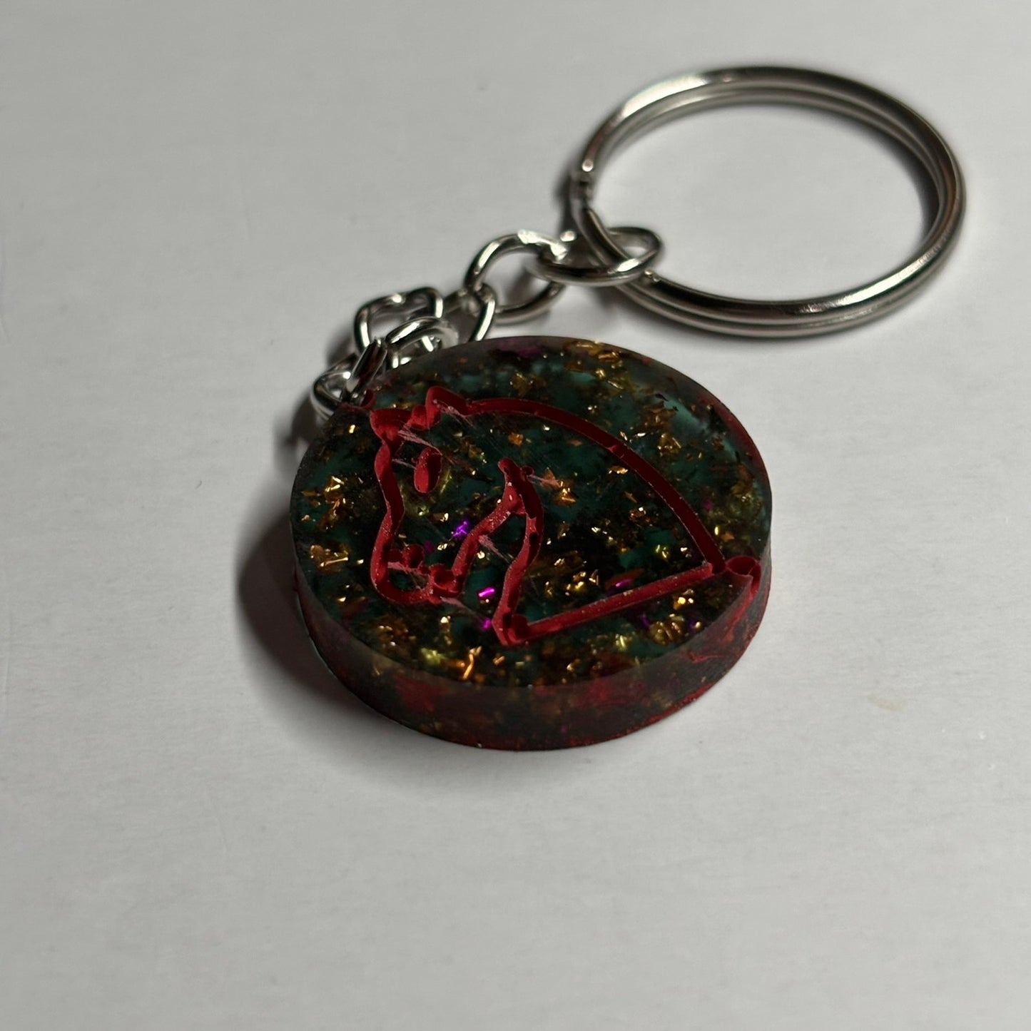 Stealth Royal Knight - Handmade Resin Keychain - Flat Edition