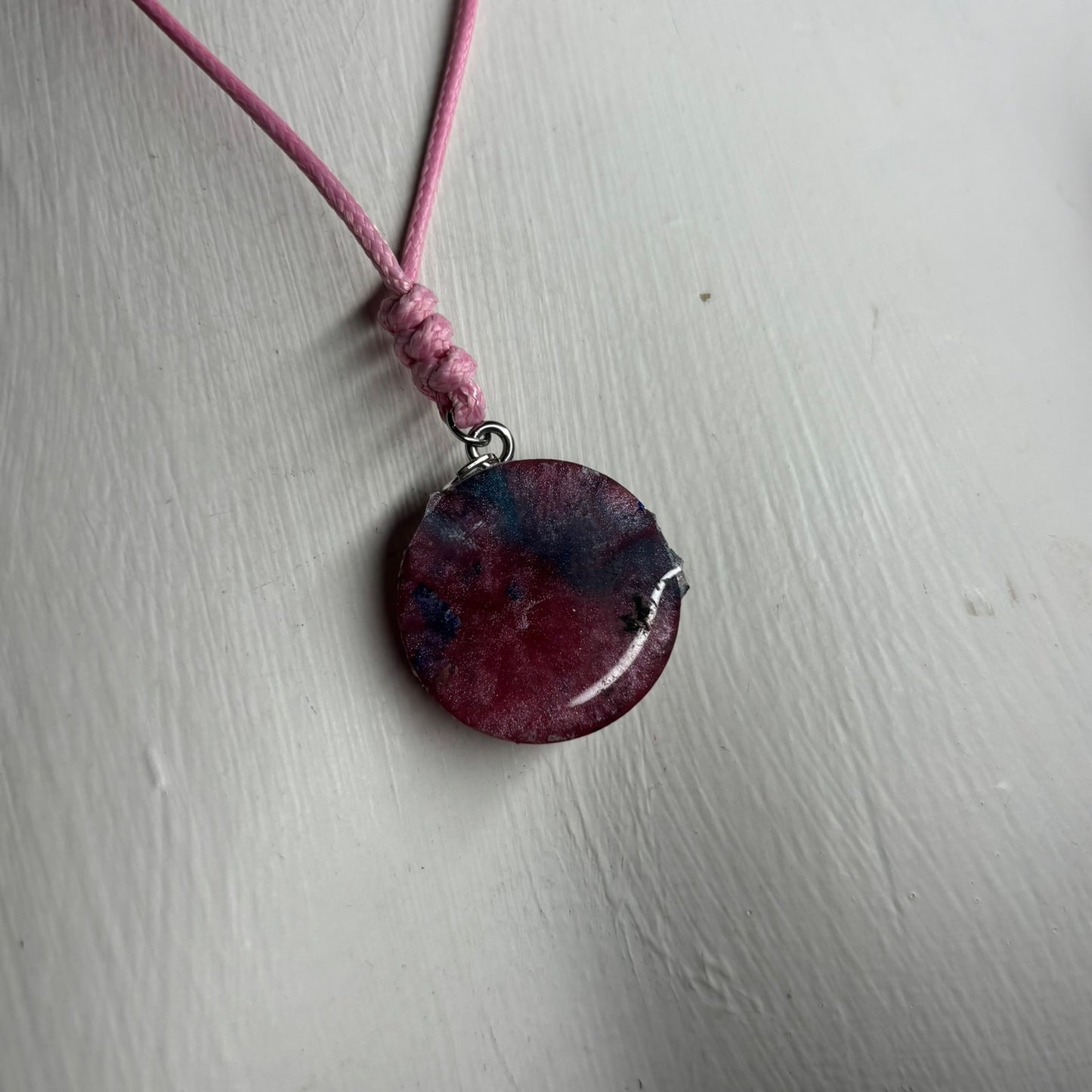 Purple Crystal Pawn - Handmade Resin Chess Necklace