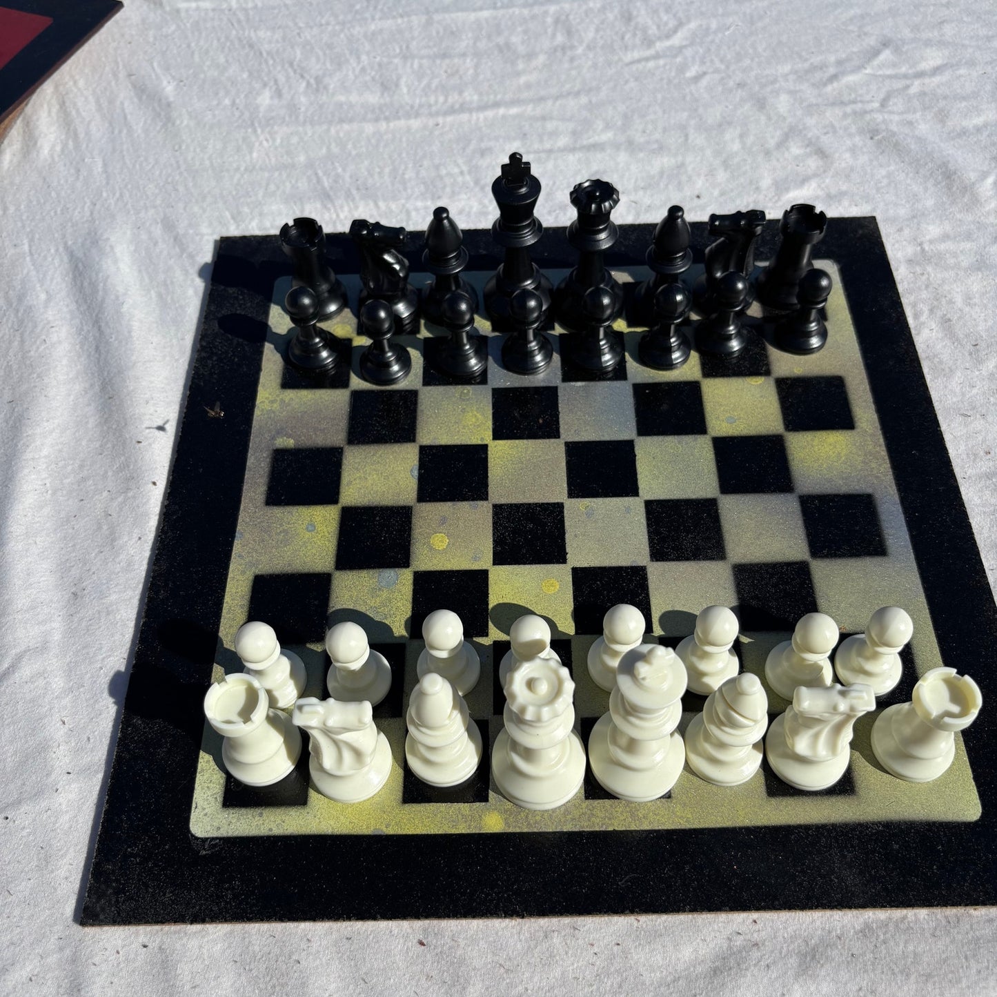 Toxic Green - Painted Chess Set