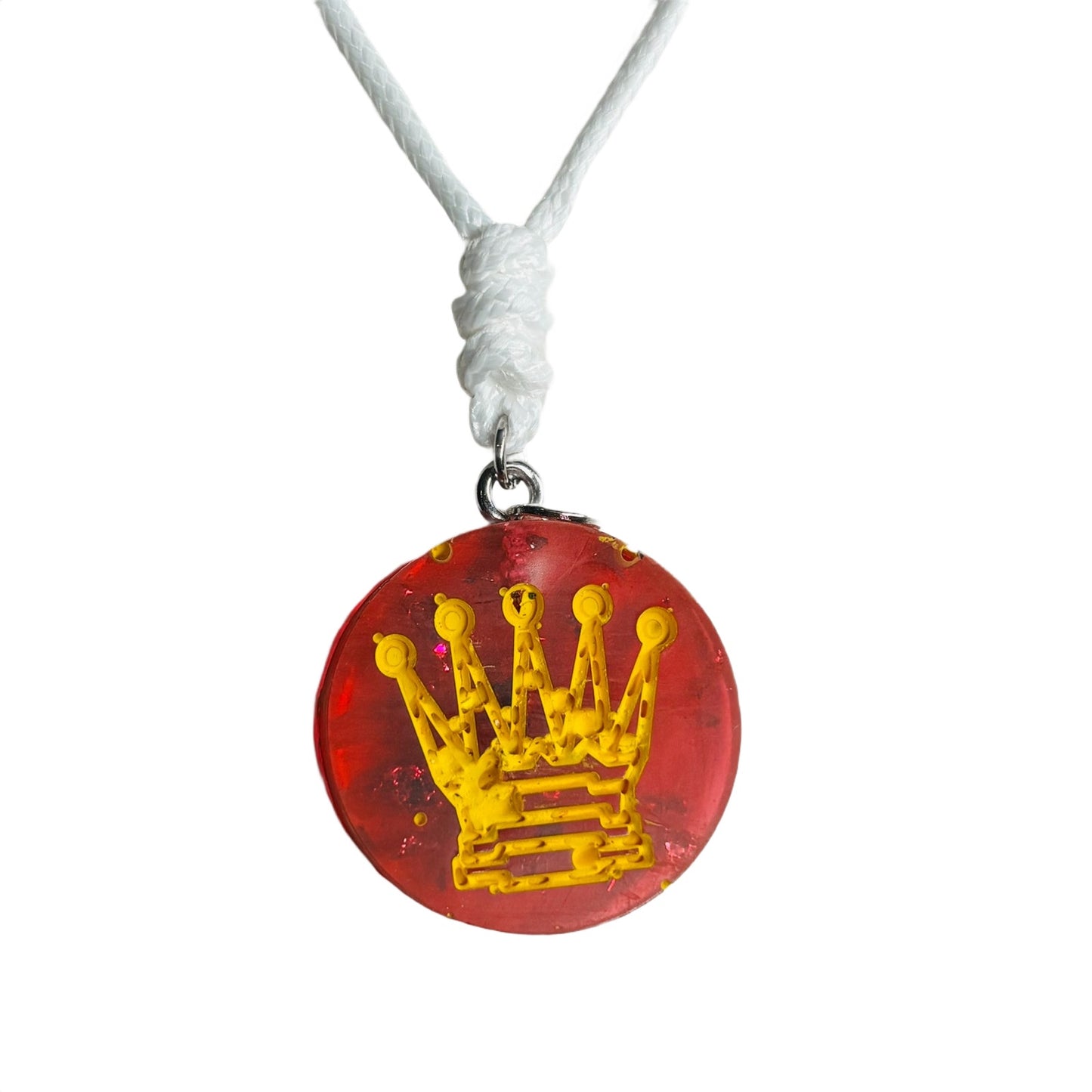 Red Queen - Handmade Resin Chess Necklace