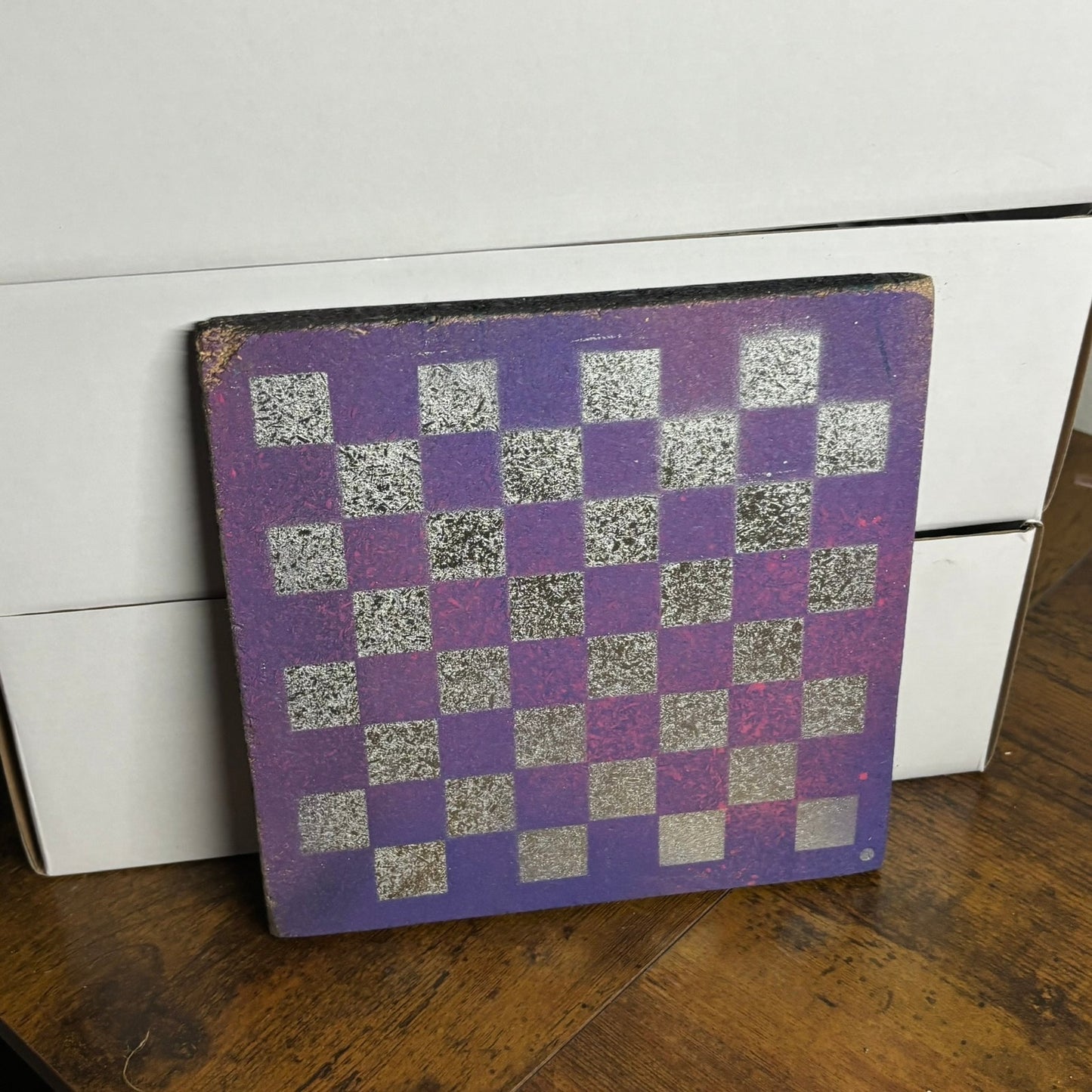 Purple Chrome - Painted Double Sided Chess Board