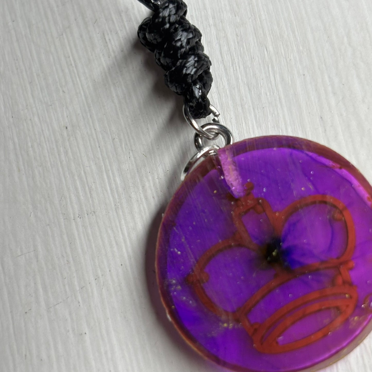Royal Purple King - Handmade Resin Chess Necklace
