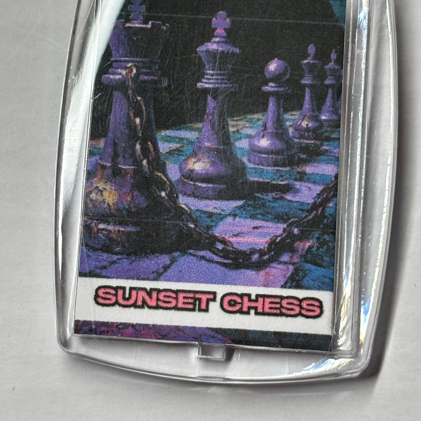 Purple Board - Chess  Photo Keychain