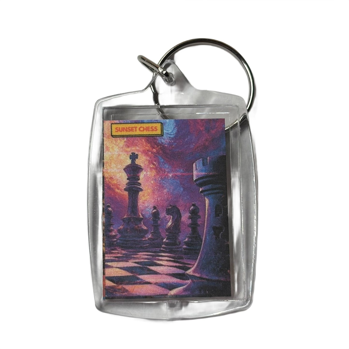 Purple Void - Chess  Photo Keychain