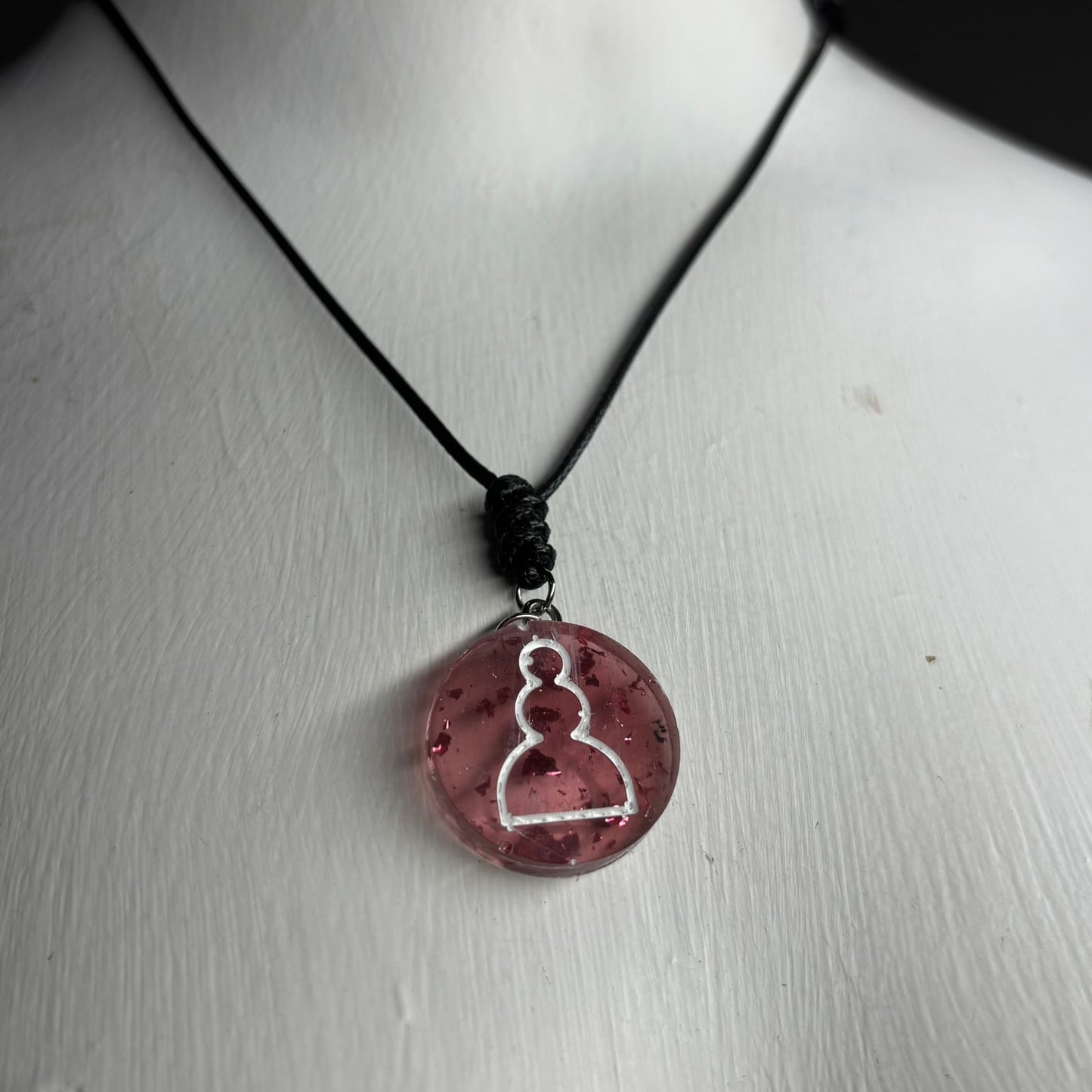 Translucent Pawn - Handmade Resin Chess Necklace