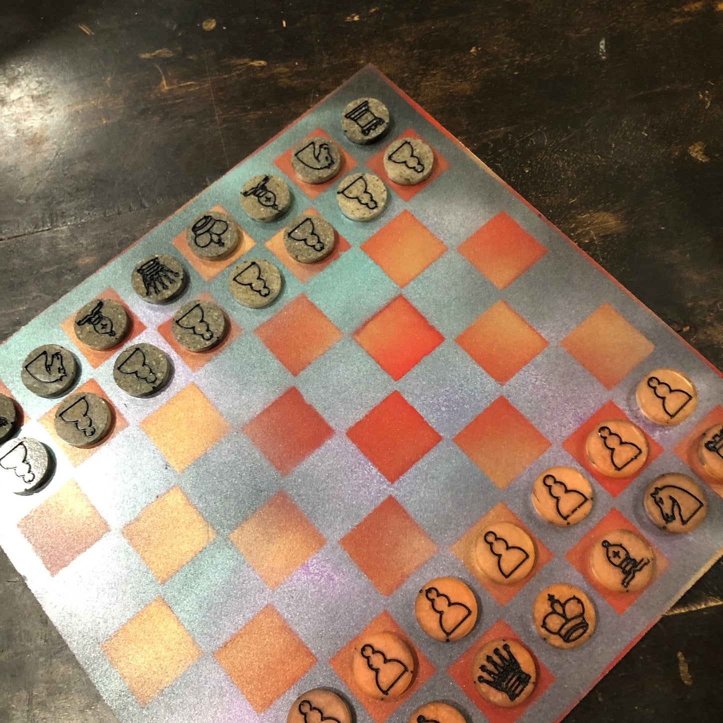 Fire Furnace - Painted Chess Set