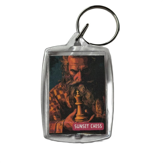 Old Mans Game- Chess  Photo Keychain