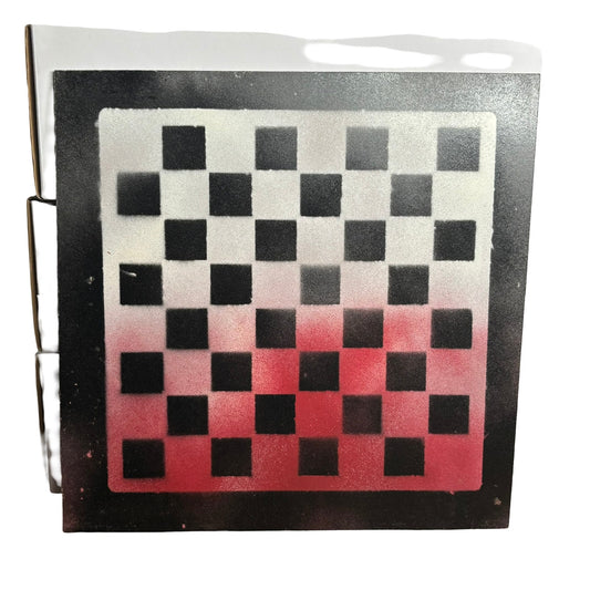 Cream Red - Painted Chess Board