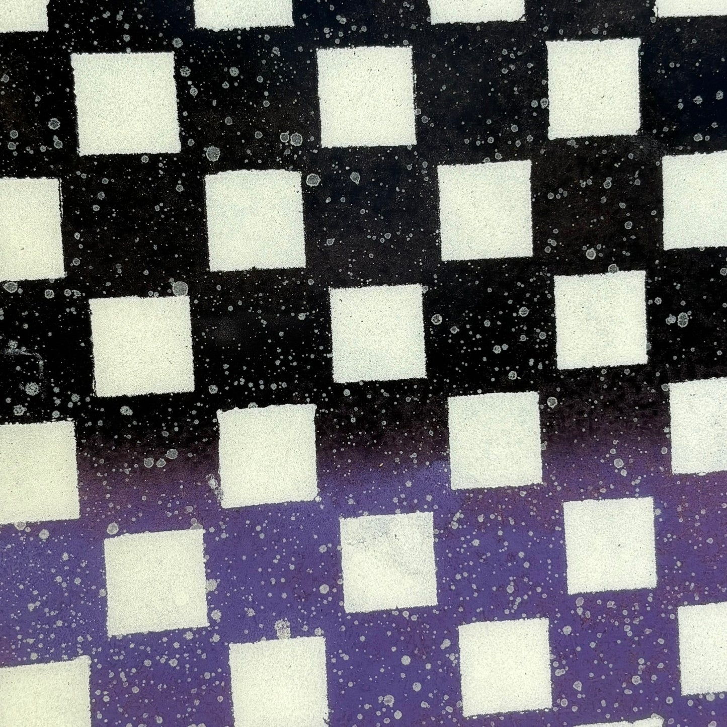 Black Purple Mix - Resin Coated Chess Board