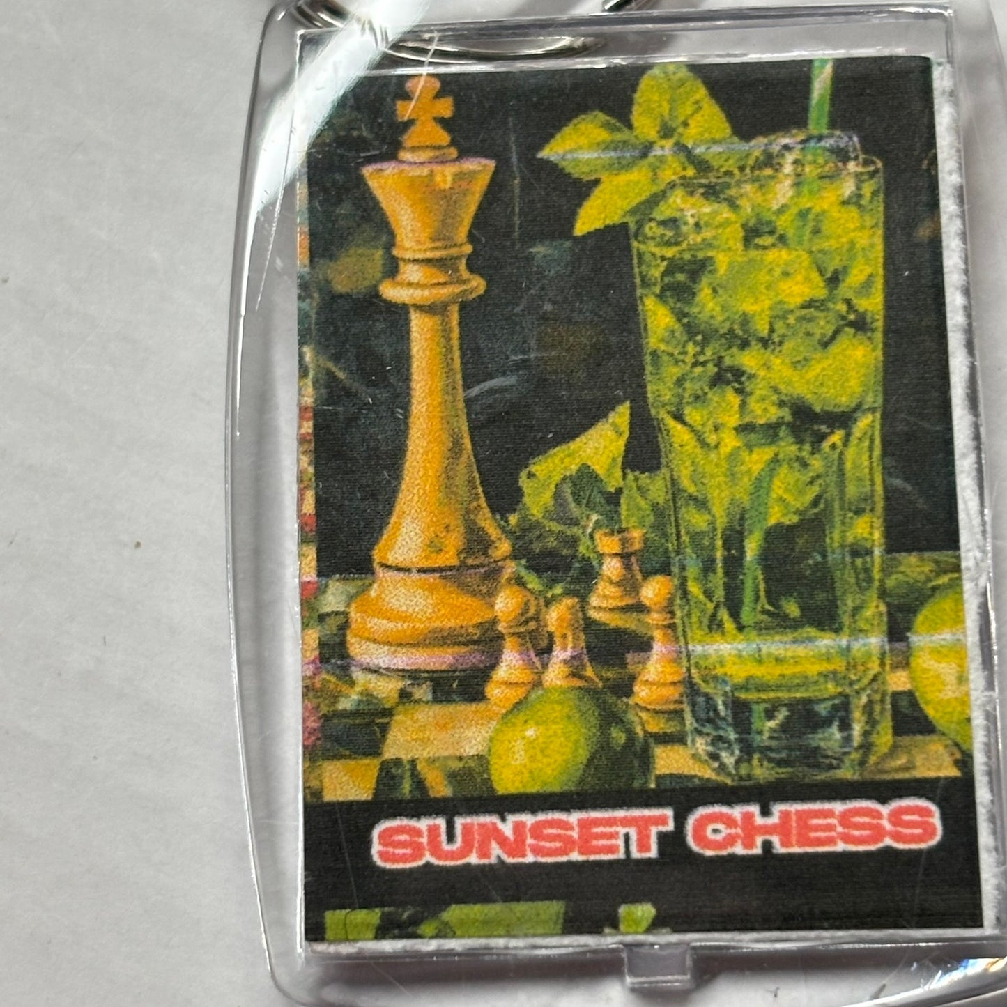 Green Juice - Chess  Photo Keychain