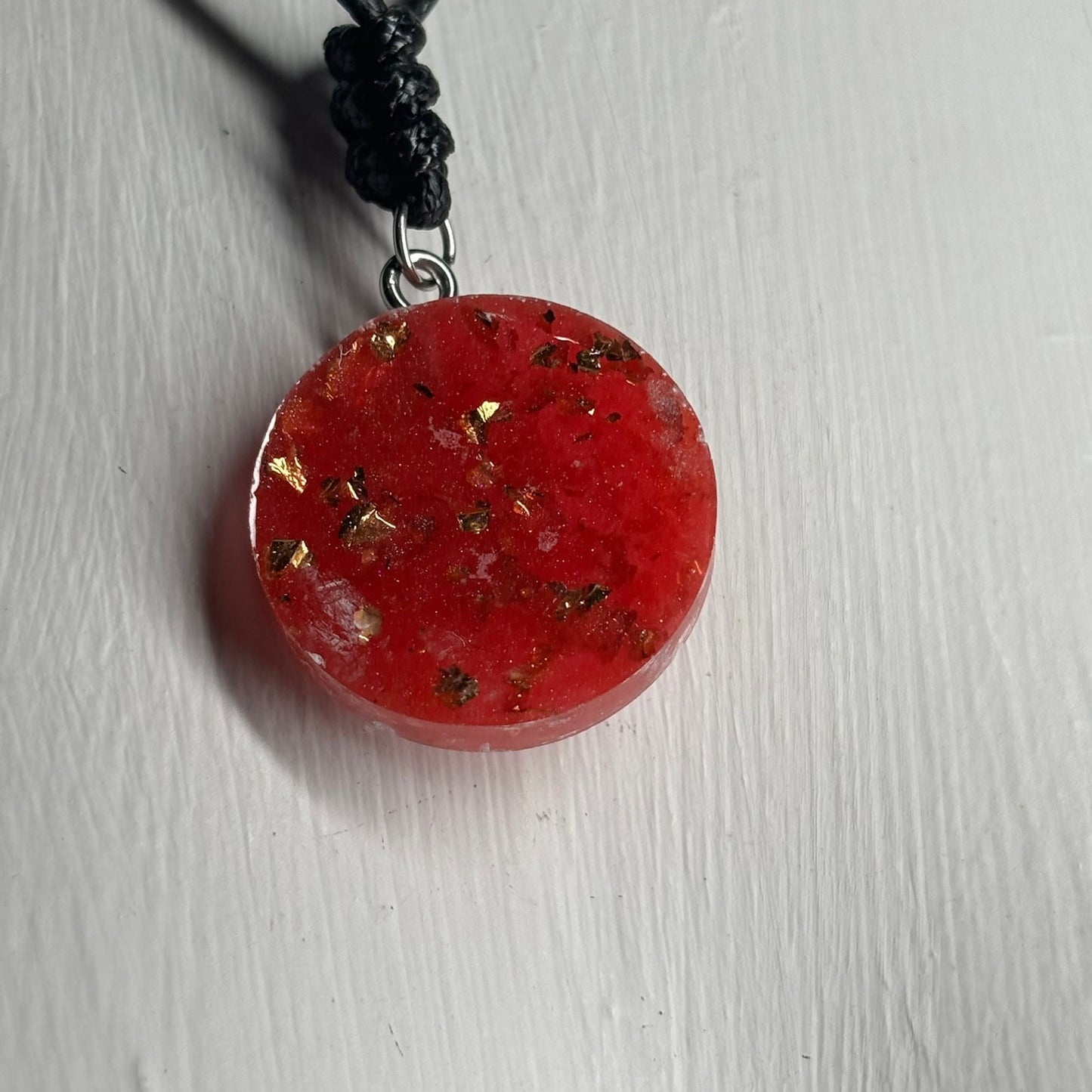 Red Crystal Bishop - Handmade Resin Chess Necklace